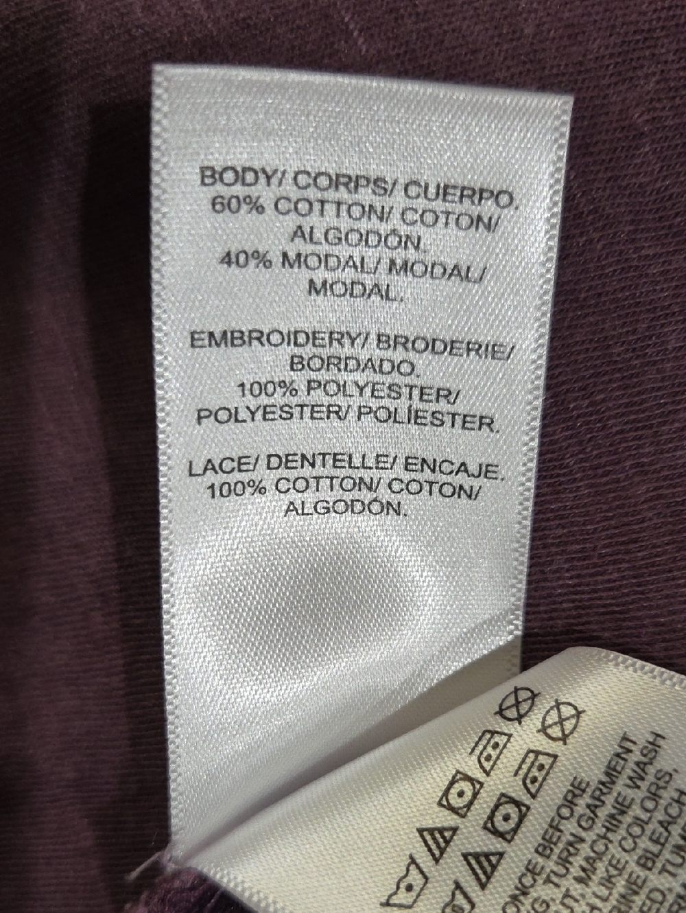 NWT Lucky Brand Women's Long-Sleeve Embroidered Peasant Top - Plum - Picture 7 of 7